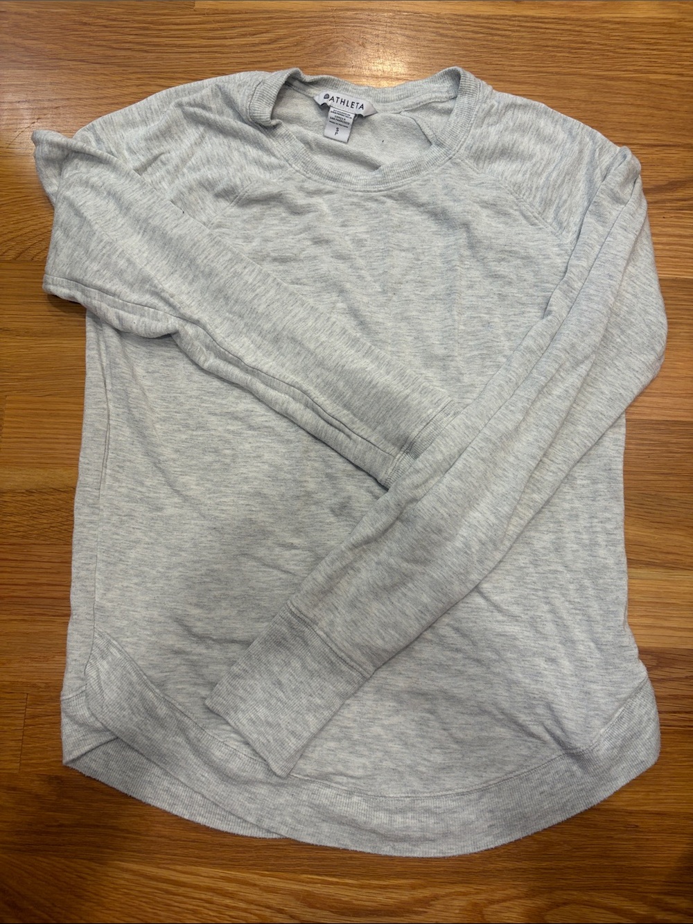 Athleta Heather Light Gray Crewneck Pullover